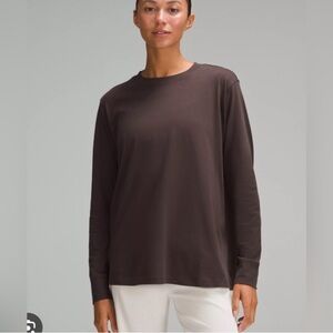 lululemon athletica Brown Long Sleeve Tee